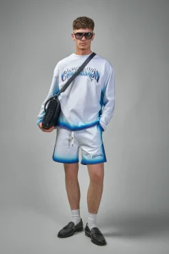 Casablanca Spray Dye Gradient Faded Logo Sweatshorts - LABELS