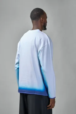 Casablanca Spray Dye Gradient Faded Logo Long Sleeve T-Shirt - LABELS