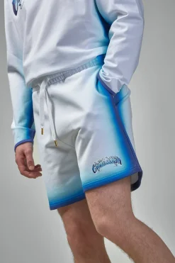 Casablanca Spray Dye Gradient Faded Logo Sweatshorts - LABELS