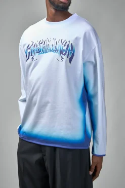 Casablanca Spray Dye Gradient Faded Logo Long Sleeve T-Shirt - LABELS