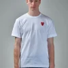 CDG Play Double Heart T-shirt white - LABELS