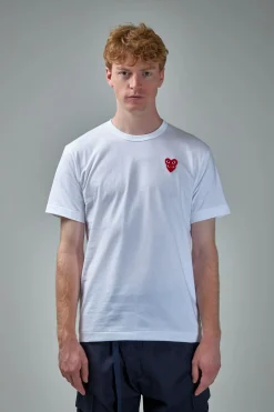 CDG Play Double Heart T-shirt white - LABELS