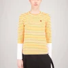 CDG Play Ladies T-shirt Knit yellow white - LABELS