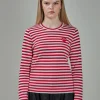 CDG Play Ladies T-Shirt Knit Longsleeve red - LABELS