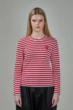 CDG Play Ladies T-Shirt Knit Longsleeve red - LABELS