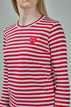 CDG Play Ladies T-Shirt Knit Longsleeve red - LABELS