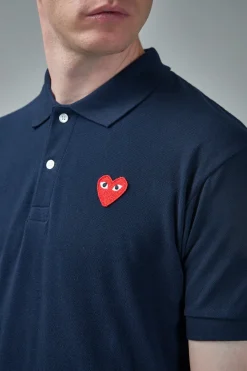 CDG Play Mens Polo Knit navy - LABELS
