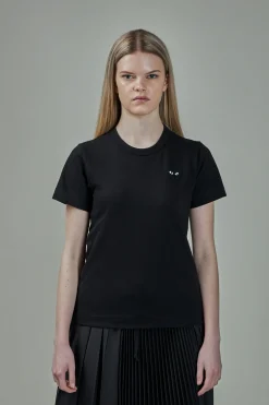 CDG Play Women Black Heart Tee black - LABELS