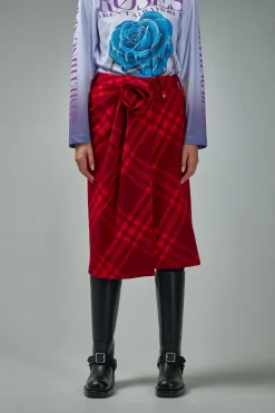 Check Wool Skirt - LABELS