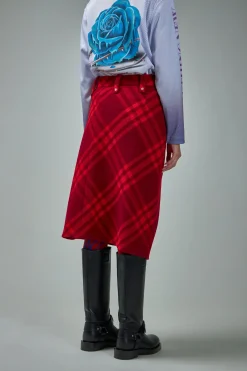 Check Wool Skirt - LABELS