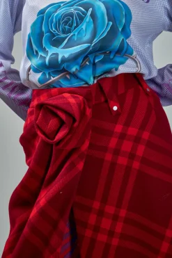 Check Wool Skirt - LABELS
