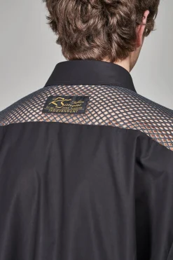 Classic Shirt with Net Insert, black dark grey - LABELS