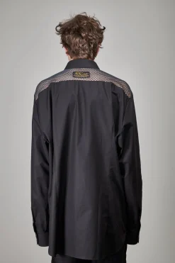Classic Shirt with Net Insert, black dark grey - LABELS