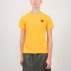 Comme Des Garcons Yellow Purple Small Heart Tee - LABELS