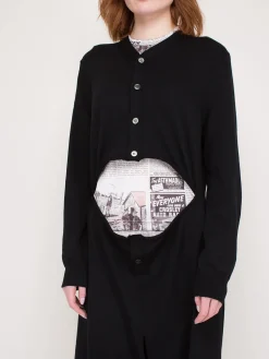 Comme des Garçons Knitted Ladies Cardigan black - LABELS