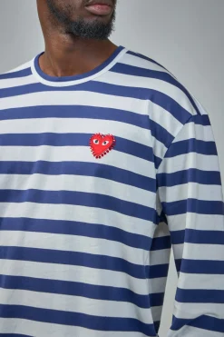 Comme des Garçons PLAY T-Shirt Rhinostone Emblem Rhinestone Heart - LABELS