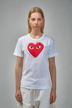 Comme des Garçons PLAY T-Shirt Logo Stud Stud Print - LABELS