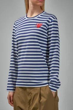 Comme des Garçons PLAY T-Shirt Metalstone Emblem Metalstone Heart - LABELS
