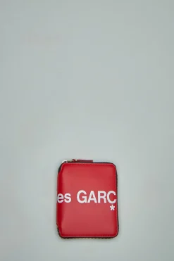 Comme des Garçons wallets Wallet Zip Huge Logo red - LABELS