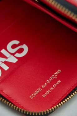 Comme des Garçons wallets Wallet Zip Huge Logo red - LABELS