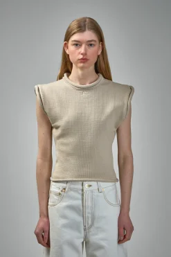 Courrèges Cropped Sleeveless Sweater - LABELS