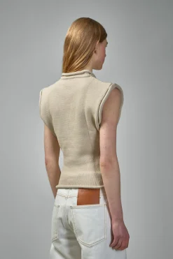 Courrèges Cropped Sleeveless Sweater - LABELS