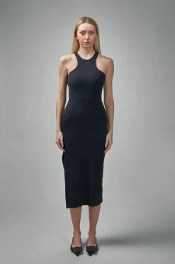 Courrèges Long Dress Scuba 90's Rib - LABELS