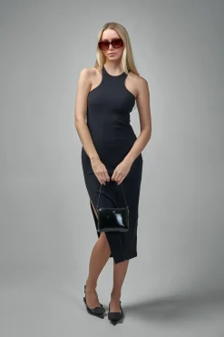 Courrèges Long Dress Scuba 90's Rib - LABELS
