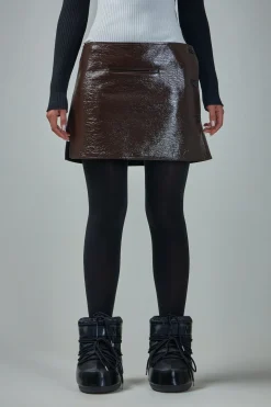 Courrèges Oblique Vinyl Mini Skirt - LABELS