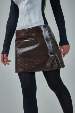 Courrèges Oblique Vinyl Mini Skirt - LABELS