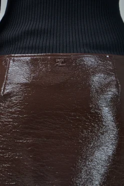 Courrèges Oblique Vinyl Mini Skirt - LABELS