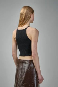 Courrèges Pointy Buckle Rib Knit Top - LABELS
