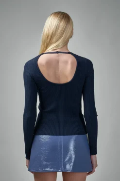 Courrèges Sweater Lingerie Strap Rib Knit - LABELS