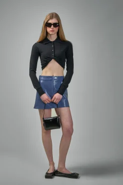 Courrèges Twist Light Wool Cropped Polo - LABELS
