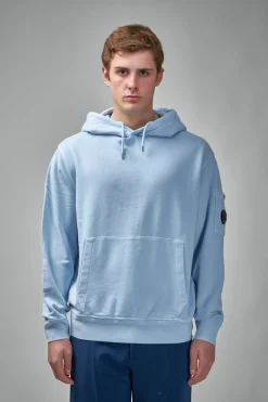 C.P. Company Diagonal Raised Fleece Lens Hooded Sweatshirt - LABELS