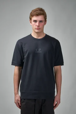 C.P. Company Light Fleece Short Sleeve Sweatshirt - LABELS