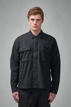 C.P. Company Organic Gabardine Full Zip Overshirt - LABELS