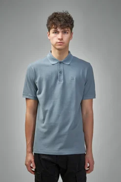 C.P. Company Stretch Piquet Two-Button Logo Polo - LABELS