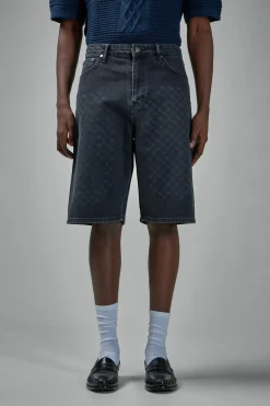 Daily Paper Laser Monogram Denim Shorts - LABELS
