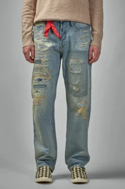 Denham ARCHIVE DAGGER Candiani Extreme Repair Selvedge - LABELS