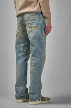 Denham ARCHIVE DAGGER Candiani Extreme Repair Selvedge - LABELS