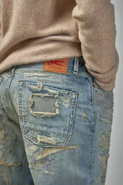 Denham ARCHIVE DAGGER Candiani Extreme Repair Selvedge - LABELS