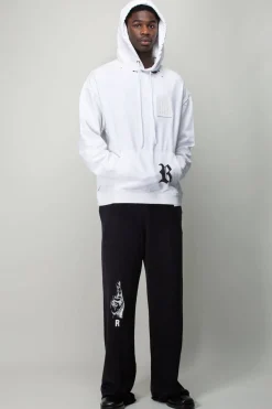 Destroyed Regular fit Hoodie with R print - LABELS
