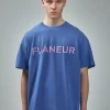 FLÂNEUR Washed Puffed Logo T-Shirt - LABELS