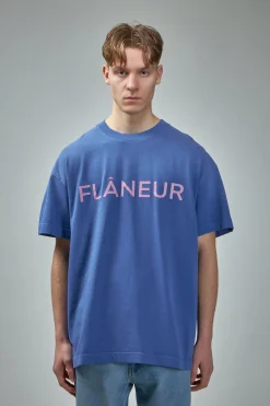 FLÂNEUR Washed Puffed Logo T-Shirt - LABELS