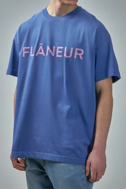 FLÂNEUR Washed Puffed Logo T-Shirt - LABELS