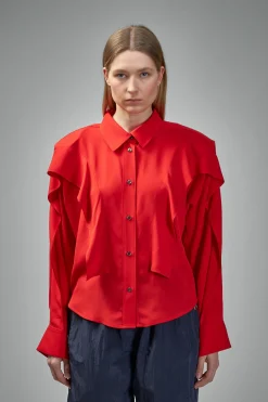 Frenken Banner Crepe Georgette Silk Shirt - LABELS