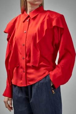 Frenken Banner Crepe Georgette Silk Shirt - LABELS