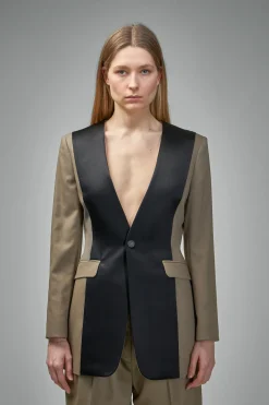 Frenken Collar Blazer No Lapel - LABELS