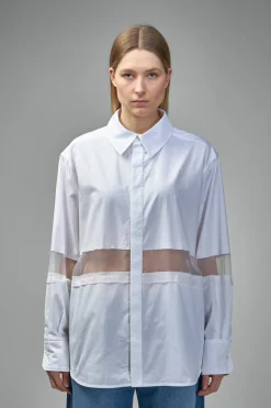 Frenken Street Poplin Organza Oversized Shirt - LABELS
